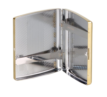 Preview: Zigarettenetui 85mm "Gold Streifen / Rauten"